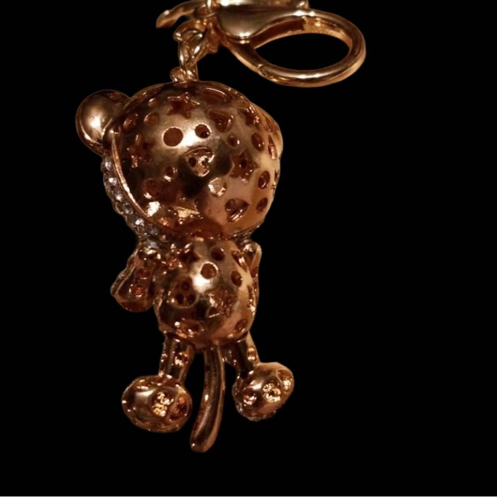 UNBRANDED TIGER Rhinestone Handbag / Purse Charm Accessory Gold - Picture 3 of 12
